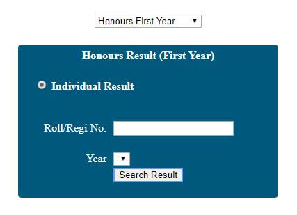Check Honours First Year Result